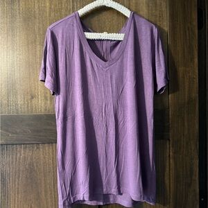 Purple vneck tee